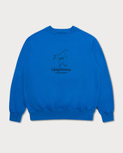 Load image into Gallery viewer, L&amp;L – Långstrump Strong Girl – &#39;96 Box Sweater blue
