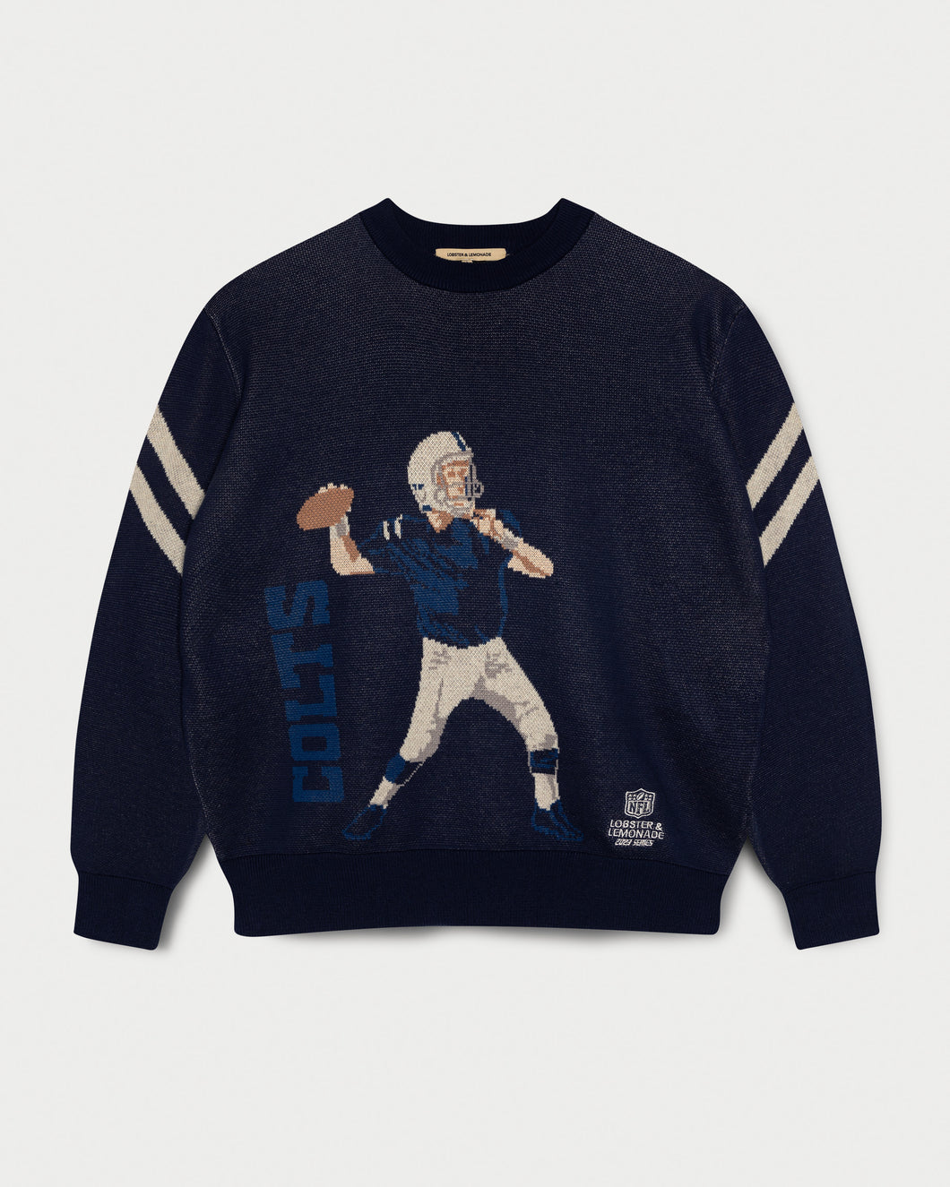 L&L – NFL 23 Series Colts Quarterback – ’81 Knit Sweater navy