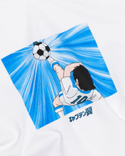 Load image into Gallery viewer, L&amp;L –Tsubasa Ozora Bicycle Kick – &#39;94 Campus T-Shirt white
