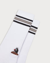 Load image into Gallery viewer, L&amp;L – Maulwurf Huh? – &#39;90 Sport Socks white
