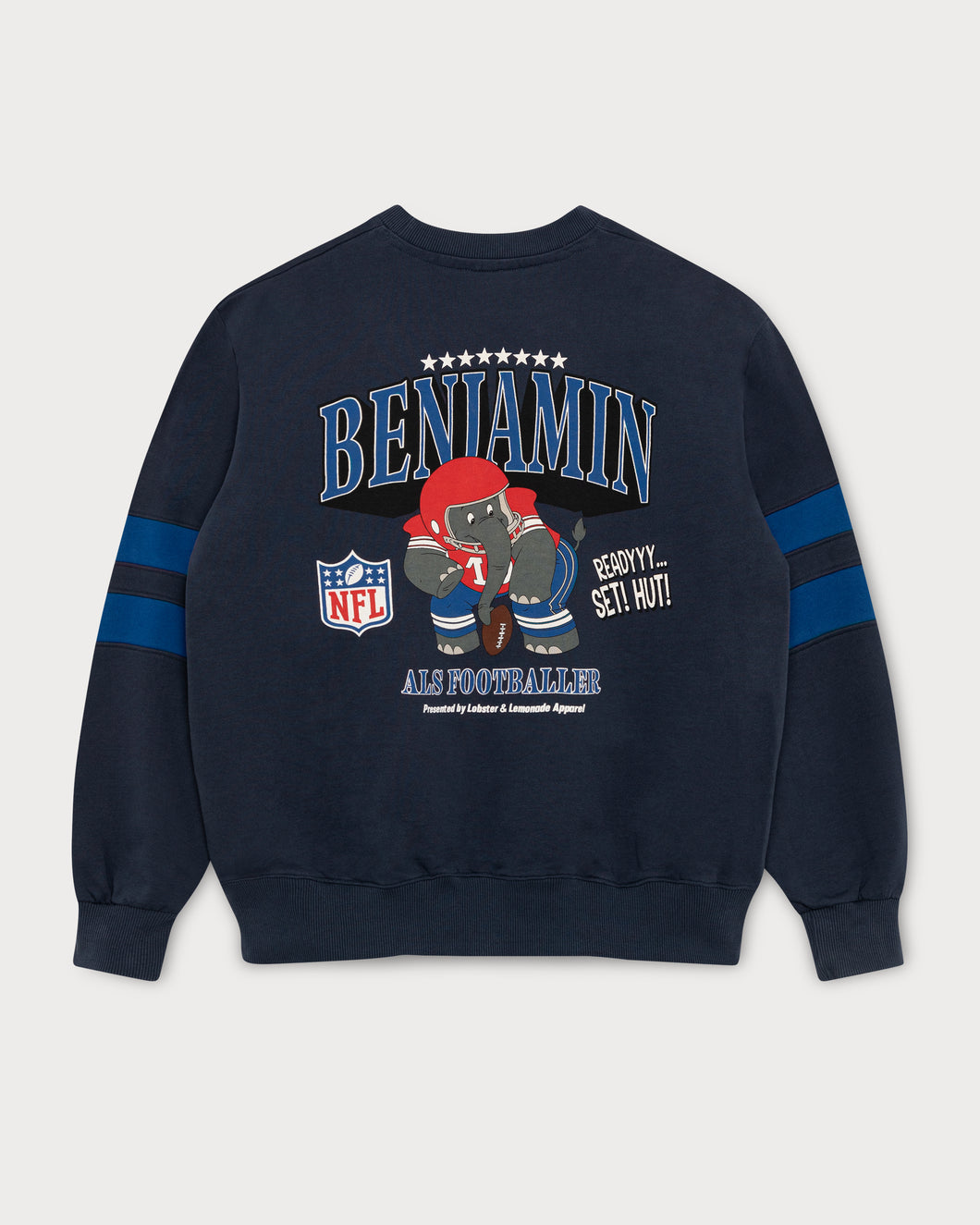 L&L – NFL Benjamin als Footballer – ’96 Box Sweater navy