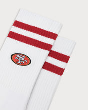 Load image into Gallery viewer, L&amp;L – NFL Classics 49ers Stripes – ’90 Sport Socks white
