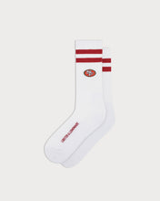 Load image into Gallery viewer, L&amp;L – NFL Classics 49ers Stripes – ’90 Sport Socks white
