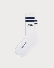 Load image into Gallery viewer, L&amp;L – NFL Classics Seahawks Stripes – ’90 Sport Socks white
