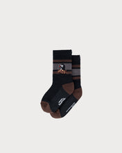 Load image into Gallery viewer, L&amp;L – Maulwurf Huh? – &#39;90 Sport Socks black/brown Size: 23-28
