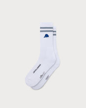 Load image into Gallery viewer, L&amp;L – Elefant Stripes – &#39;90 Sport Socks white

